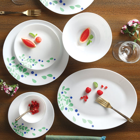 My Borosil Dinner Sets 10 pc Set: Serves 4 Foliage Dinner Set