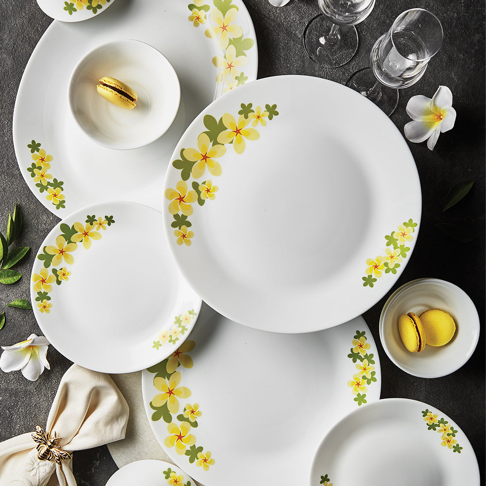 My Borosil Dinner Sets 10 pc Set: Serves 4 Golden Pearls Dinner Set