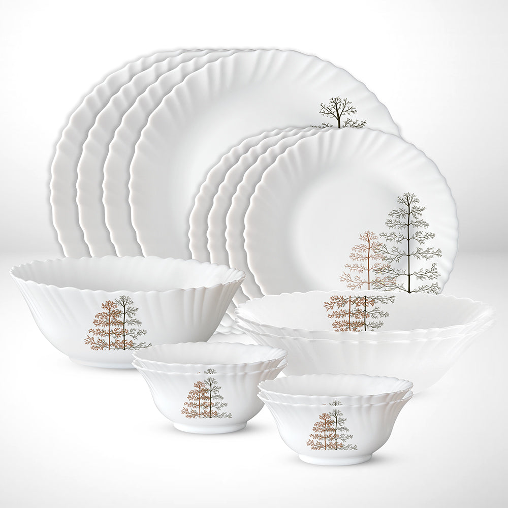 My Borosil Dinner Sets 15 pc Set: Serves 4 Pine Dinner Set