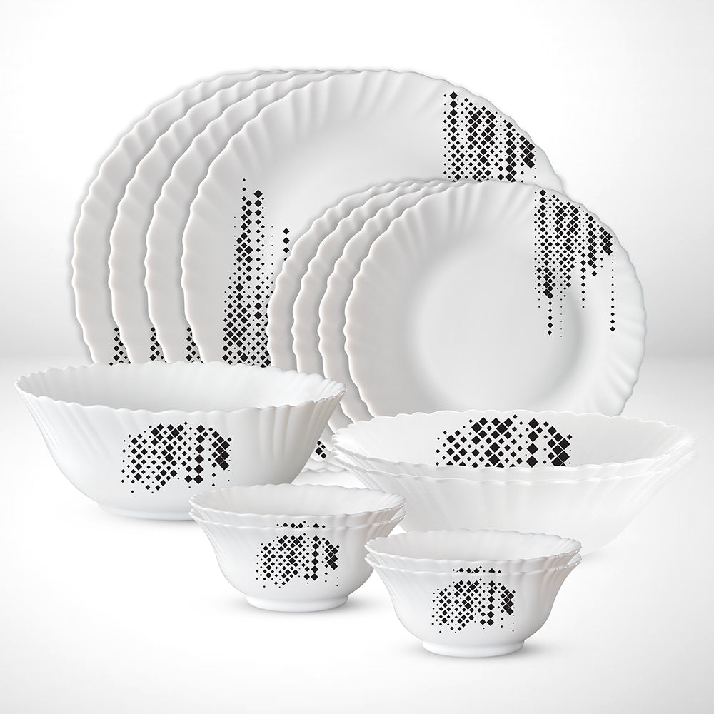 My Borosil Dinner Sets 15 pc Set: Serves 4 Slate Dinner Set