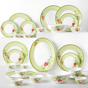 Larah by Borosil Emerald Dinner Set