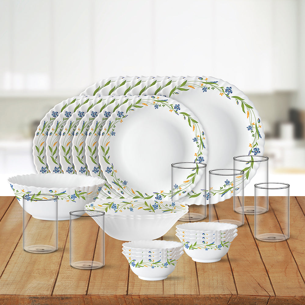 My Borosil Dinner Sets 27 pc Set: Serves 6 - Option-1 Cripper Dinner Set