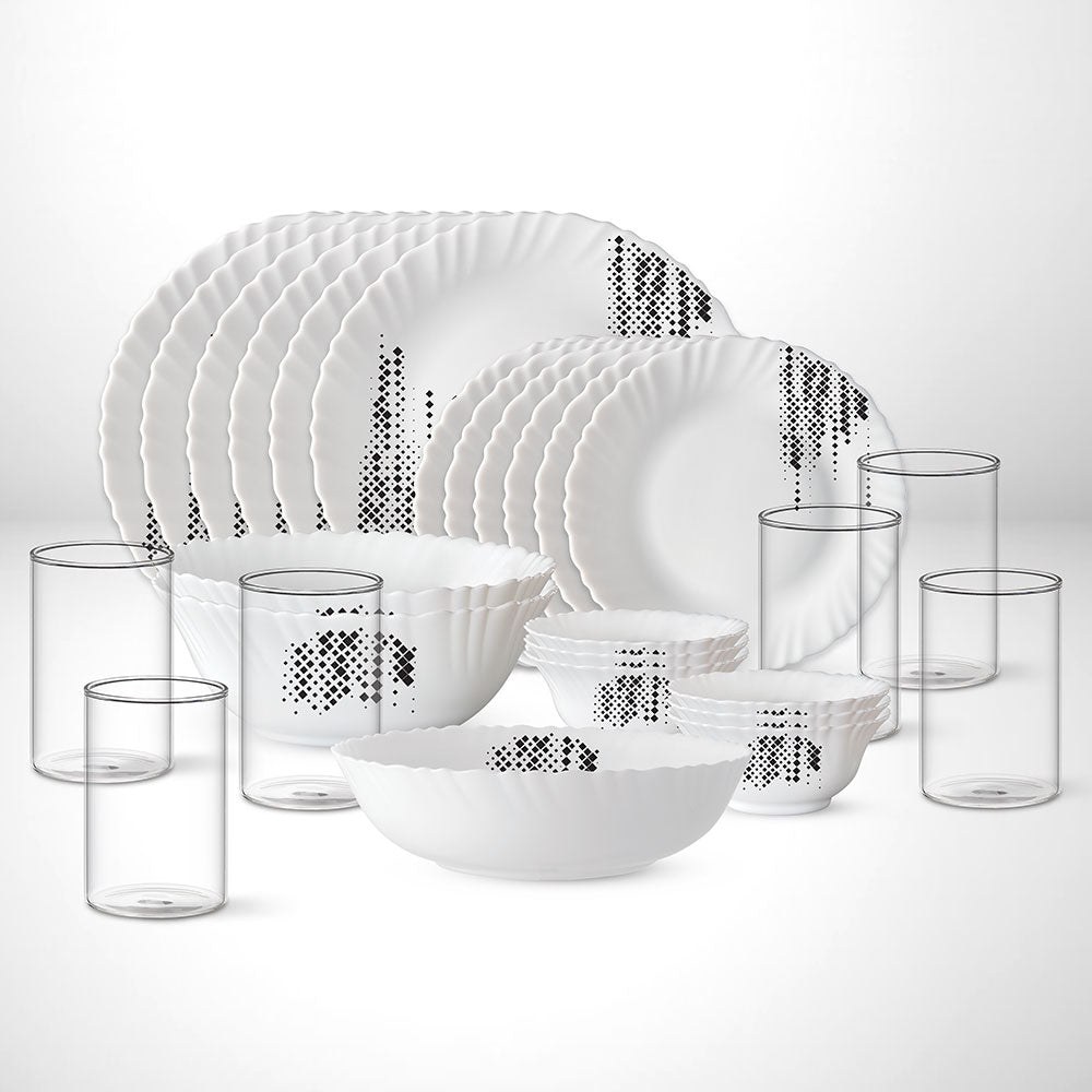 My Borosil Dinner Sets 27 pc Set: Serves 6 Slate Dinner Set