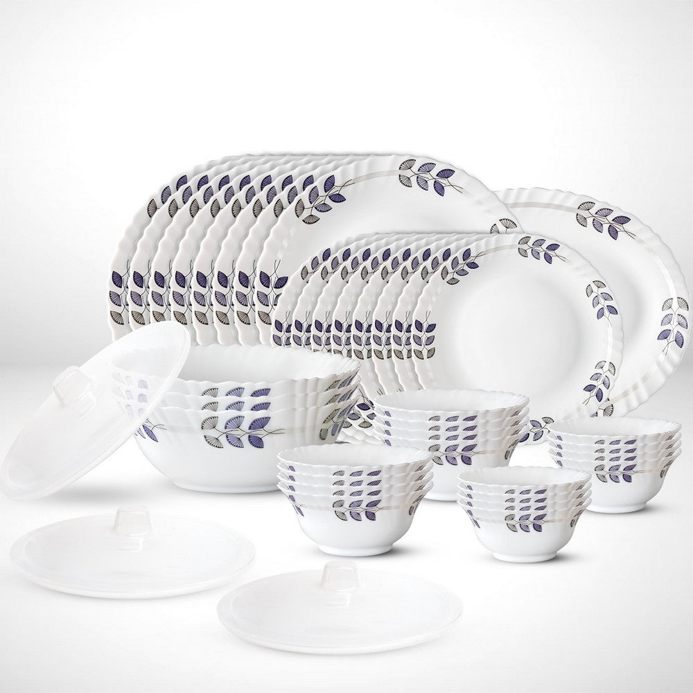 My Borosil Dinner Sets 36 pc Set: Serves 8 Floret Dinner Set