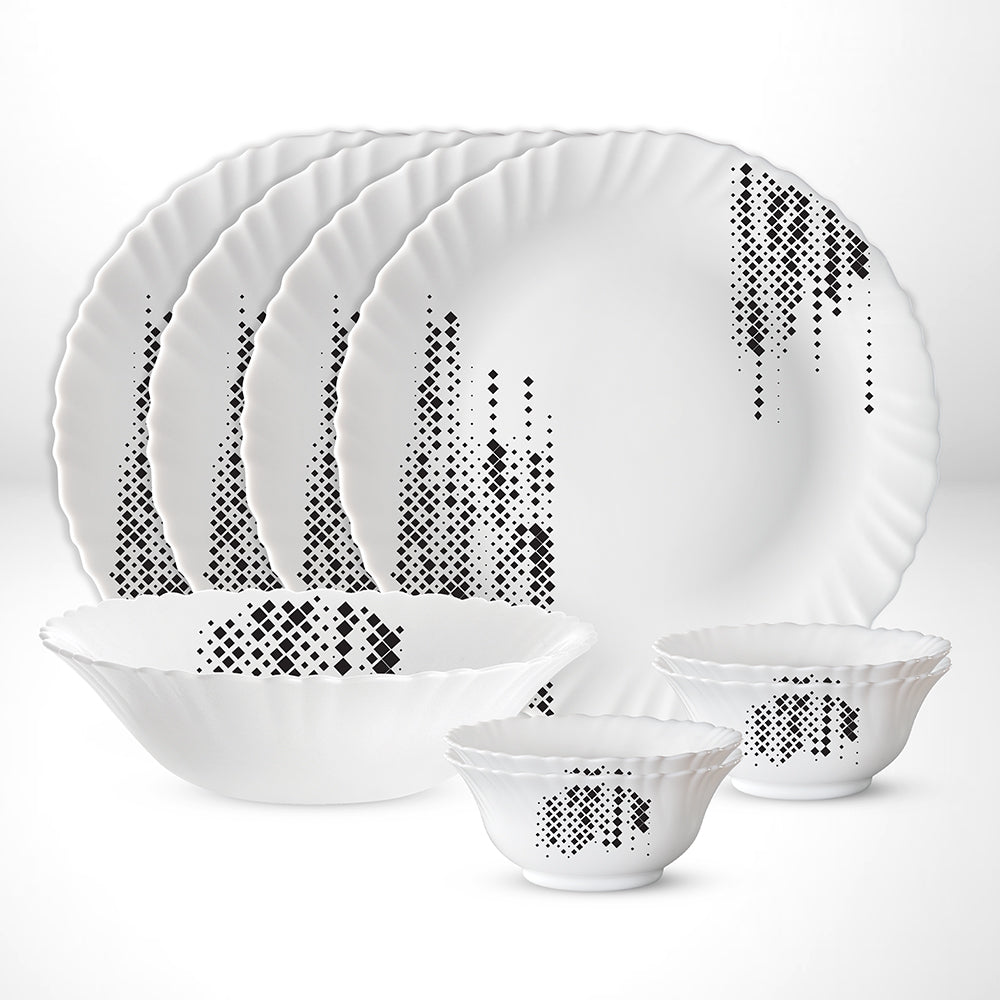 My Borosil Dinner Sets 9 pc Set: Serves 4 Slate Dinner Set