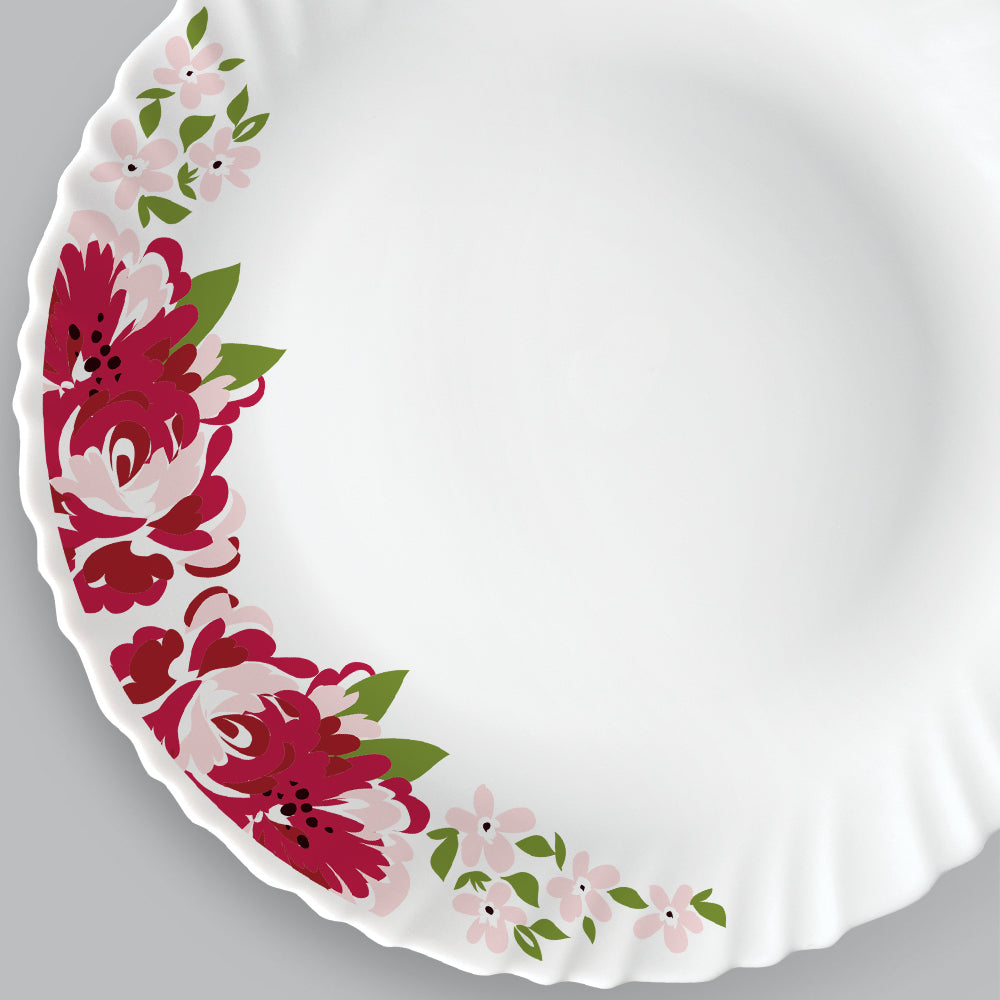 My Borosil Dinner Sets Rose Red Dinner Set