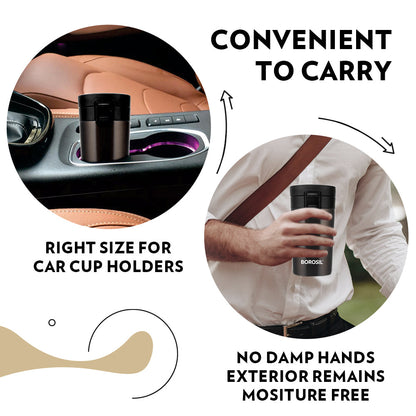 My Borosil Insulated Mug 300 ml Coffeemate Insulated Mug, Mocha