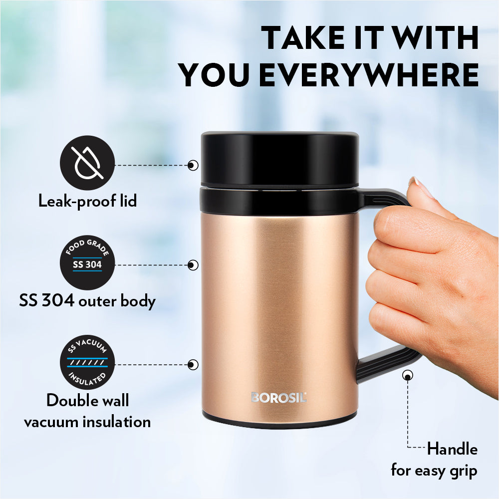 My Borosil Insulated Mug 410 ml EasyGo Insulated Mug