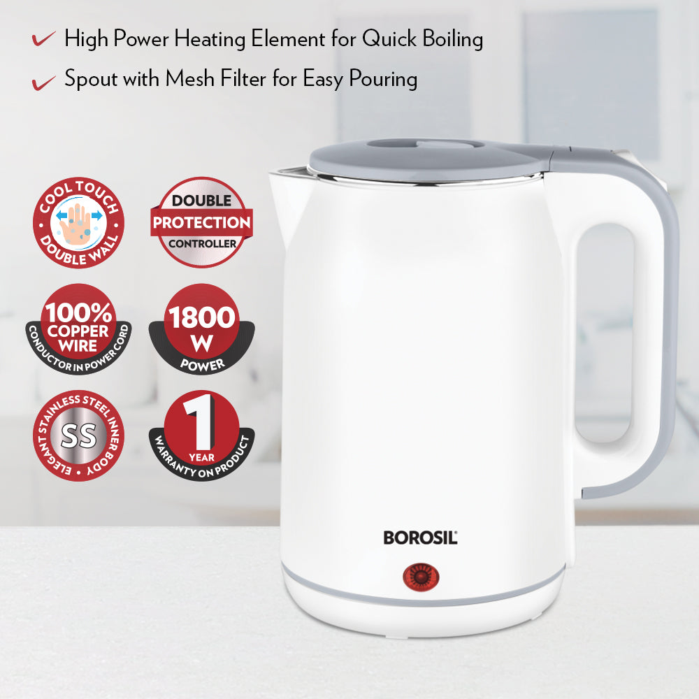 My Borosil Electric Kettles Cooltouch Electric Kettle, 1.8L