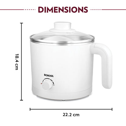 My Borosil Electric Kettles Cooltouch Multipurpose Kettle, 1.2 L