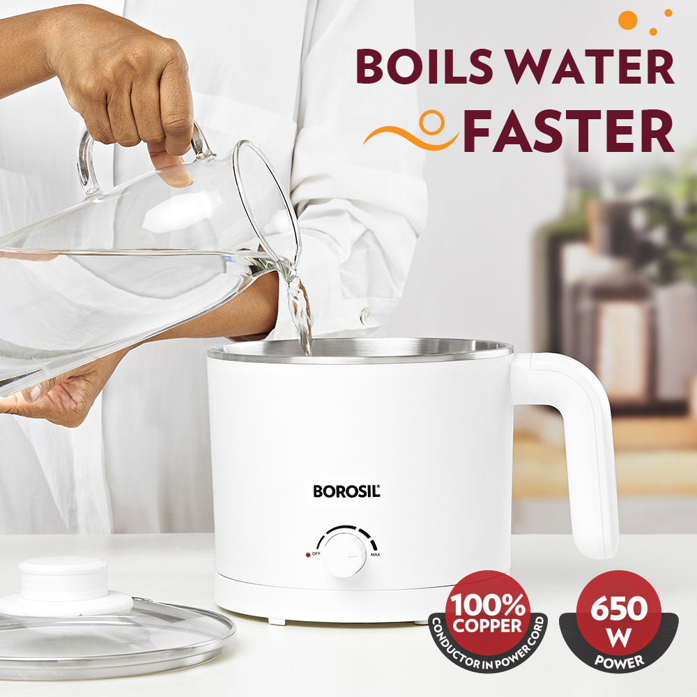 My Borosil Electric Kettles Cooltouch Multipurpose Kettle, 1.2 L