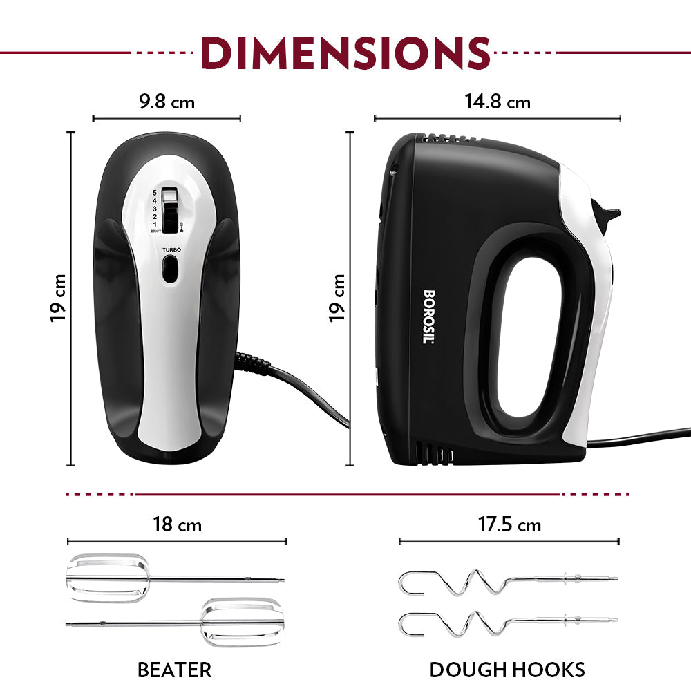 My Borosil Food Mixers & Blenders Smartmix Hand Mixer