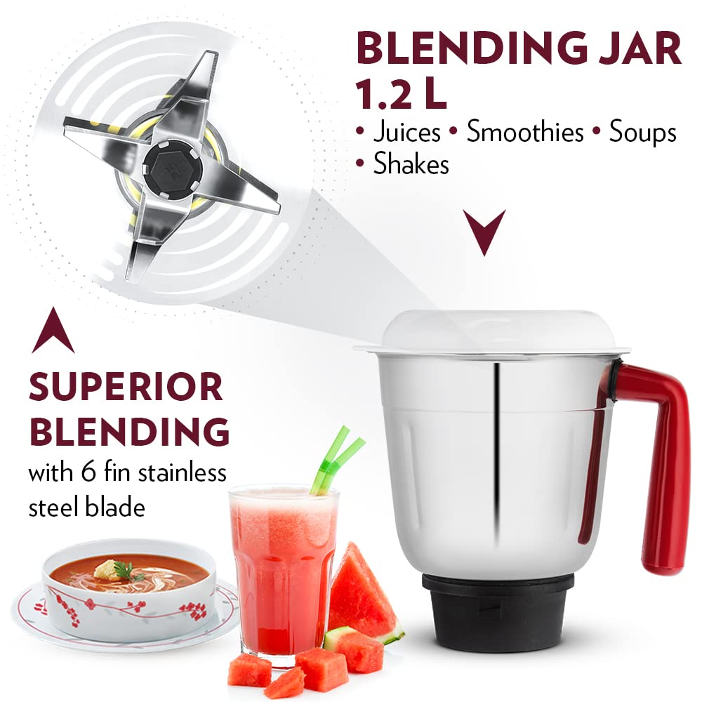 My Borosil Mixer Grinders Star Mixer Grinder - Maroon