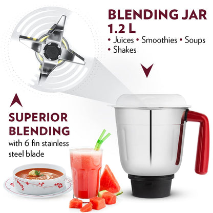 My Borosil Mixer Grinders Star Mixer Grinder - Maroon