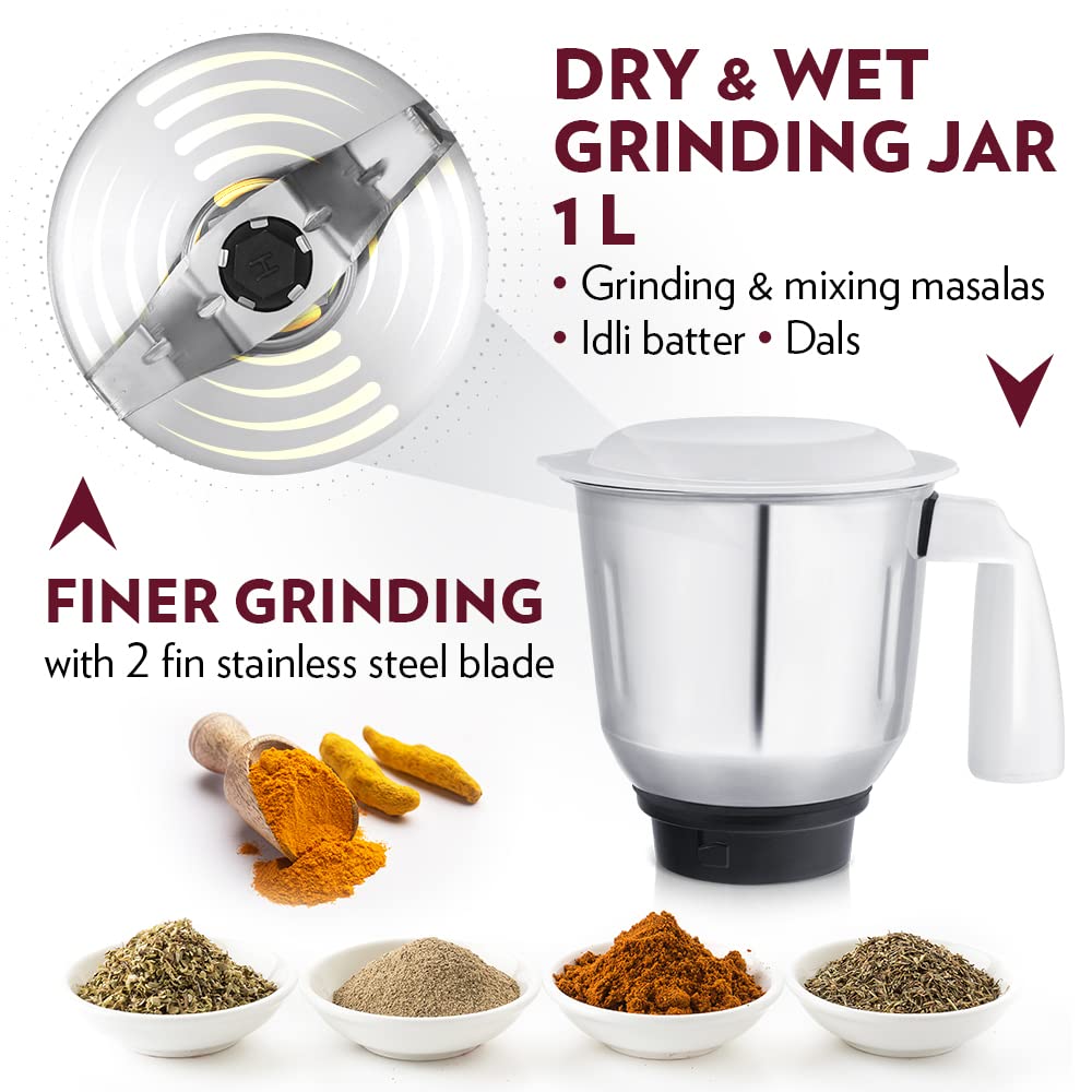 My Borosil Mixer Grinders Supermax Mixer Grinder - Red