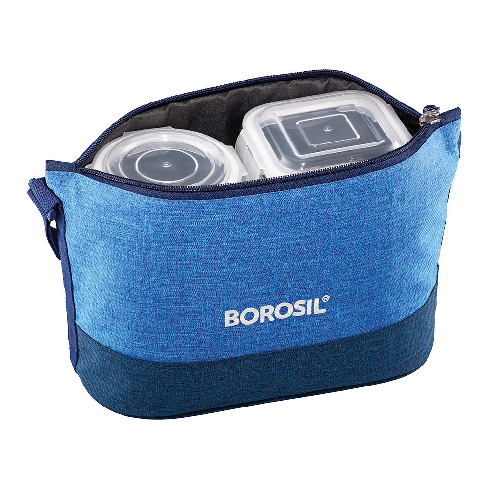 My Borosil Glass Lunchboxes 320 ml x 2 (+) 240 ml x 2 Prime Daisy Glass Lunchbox