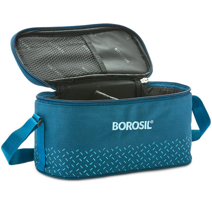 My Borosil Glass Lunchboxes 320 ml x 2 (+) 240 ml x 2 Teal Universal Glass Lunchbox