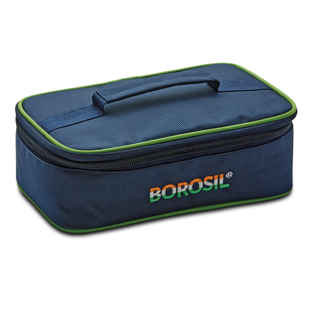 My Borosil Glass Lunchboxes 370 ml x 2 Prime Glass Lunchbox, Rectangular x 2