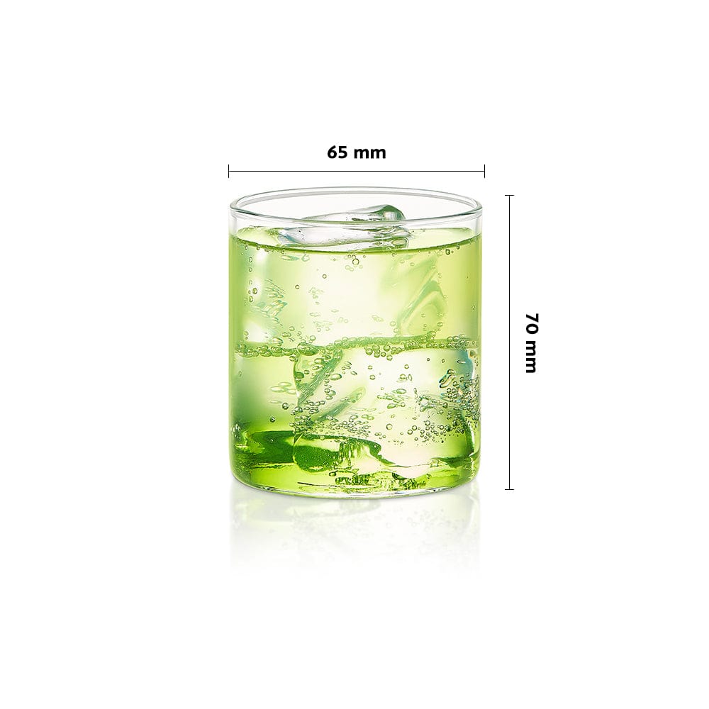 My Borosil Glass Tumblers 205 ml x 6 Vision Squat Glass, Set of 6