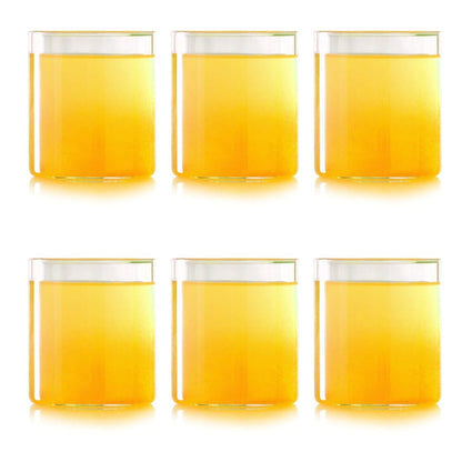 My Borosil Glass Tumblers 205 ml x 6 Vision Squat Glass, Set of 6