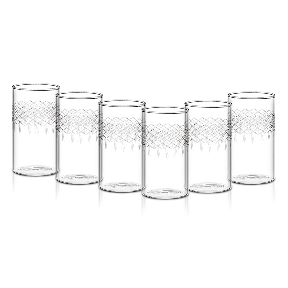 My Borosil Glass Tumblers Bracelet Glass, Set of 6