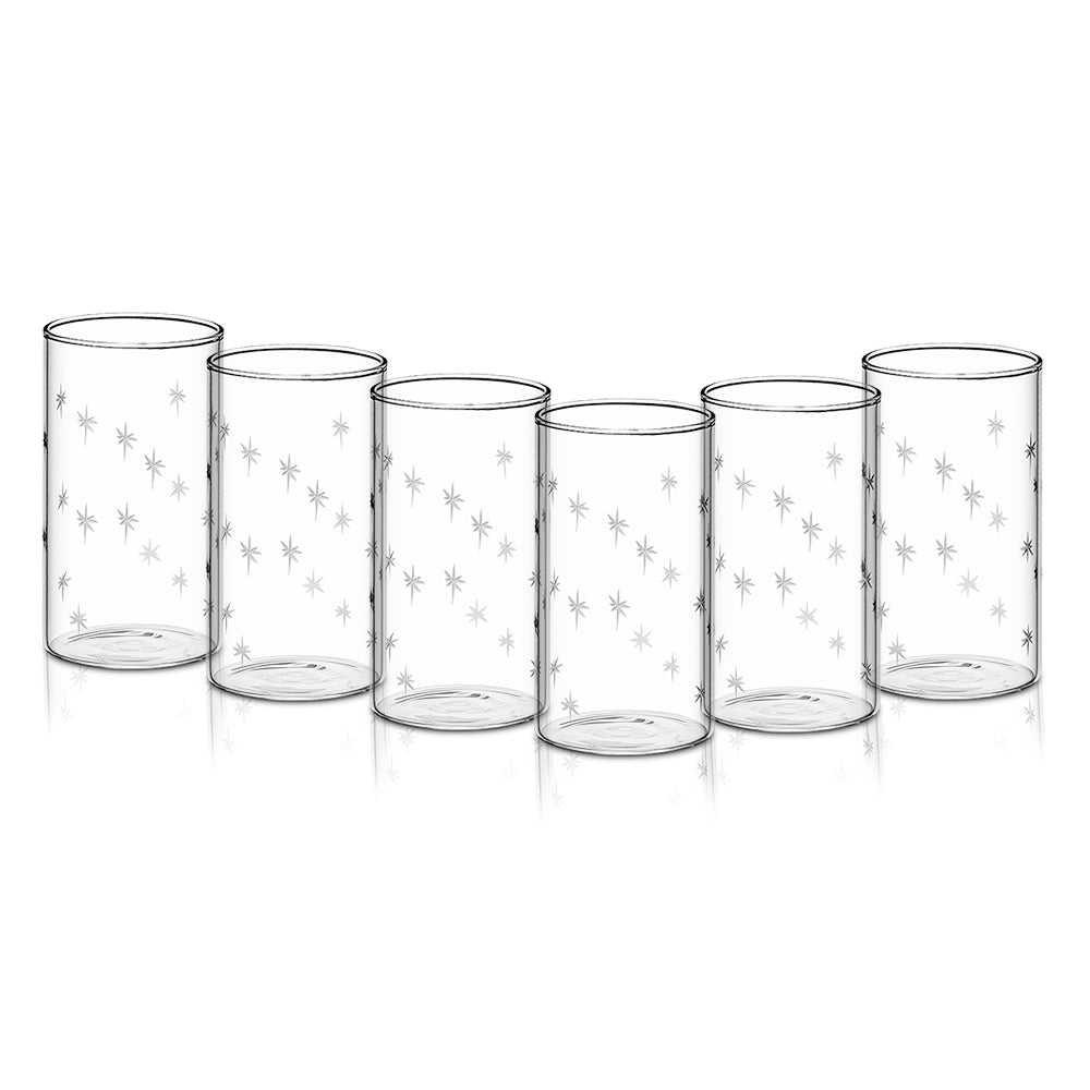 My Borosil Glass Tumblers Galaxy Glass, Set of 6