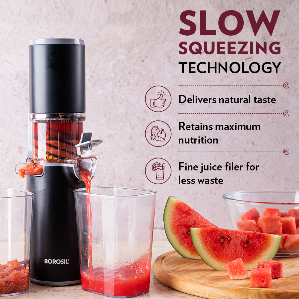 My Borosil Juicers Easy Juice Cold Press Slow Juicer