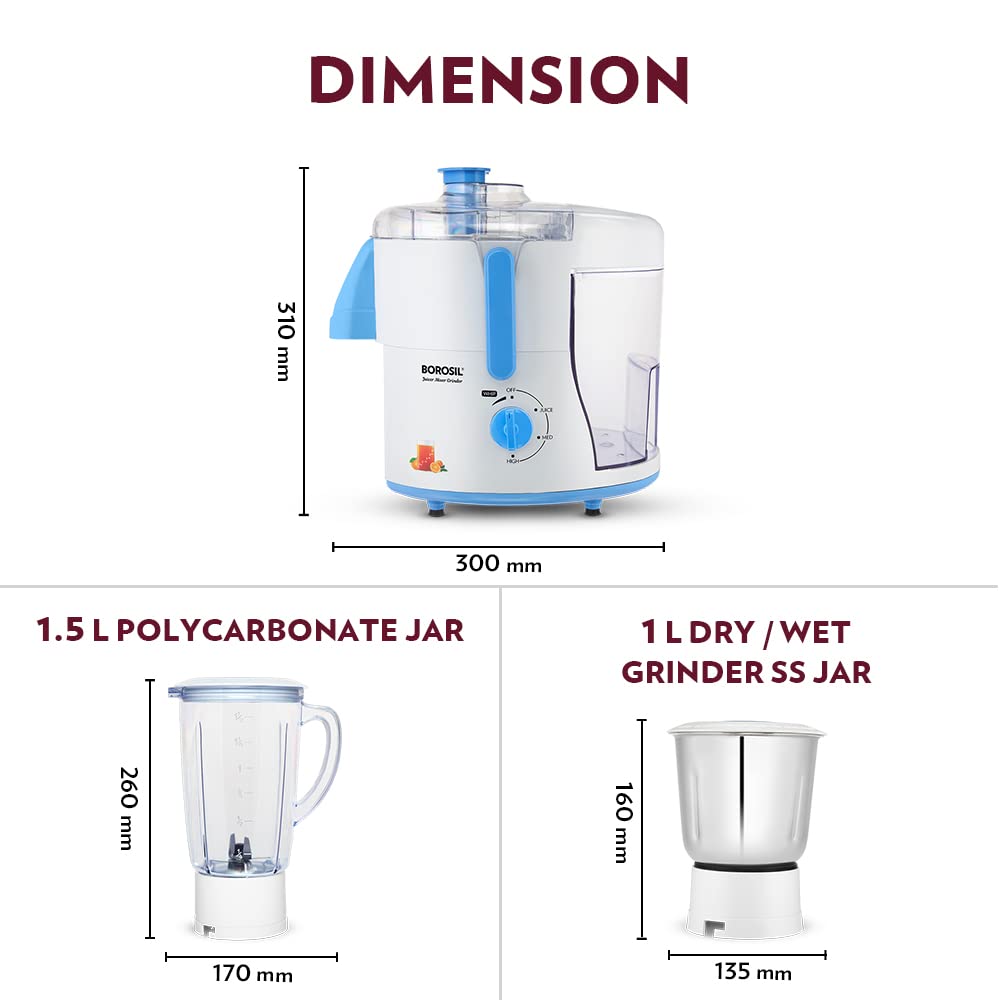 My Borosil Juicers Primus II Juicer Mixer Grinder