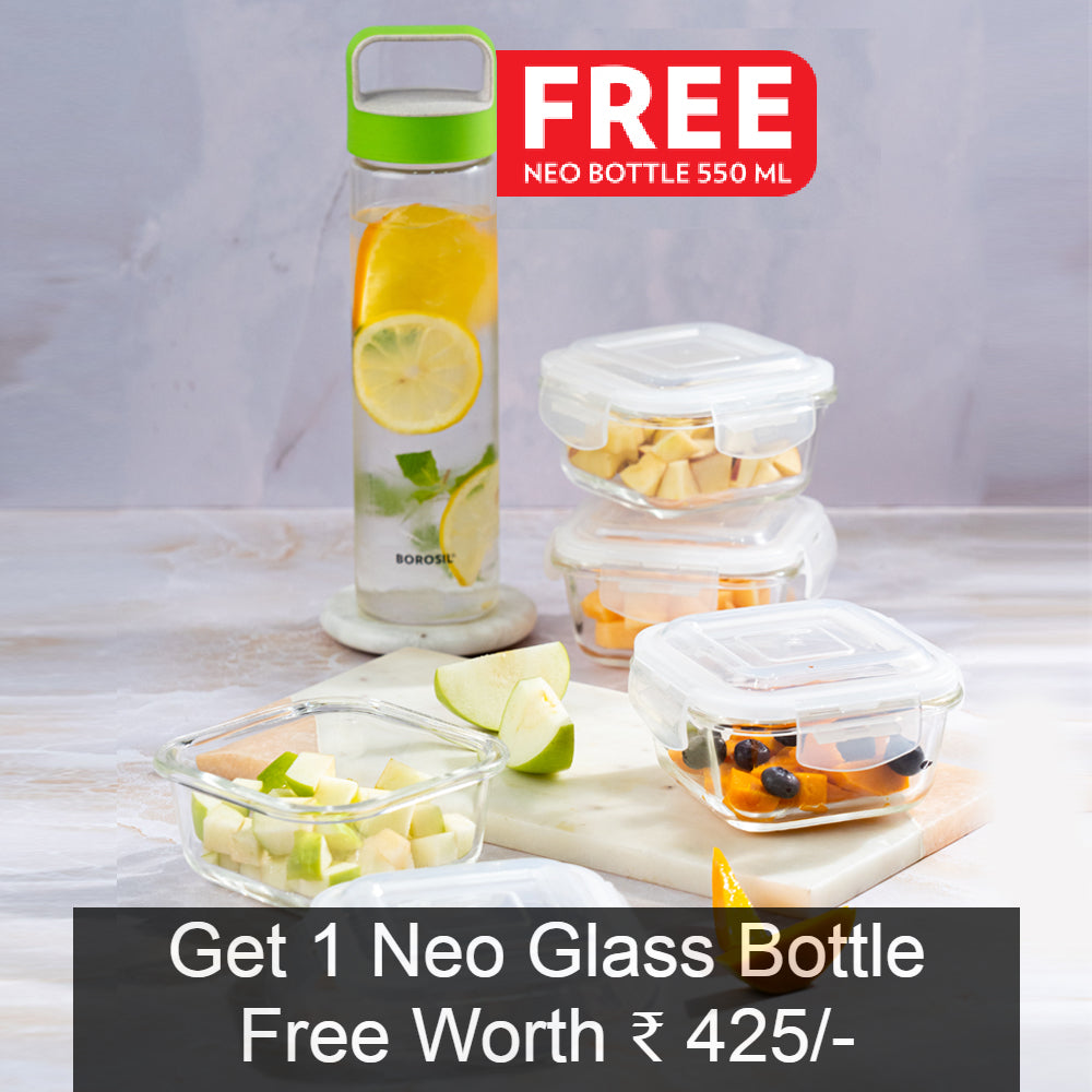 My Borosil Mothers Day Combo Store Fresh Set of Klip N Store Containers 4 N x 320 ml