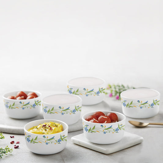 My Borosil Opalware Bowls & Katoris 6 pc Set Cripper Katori