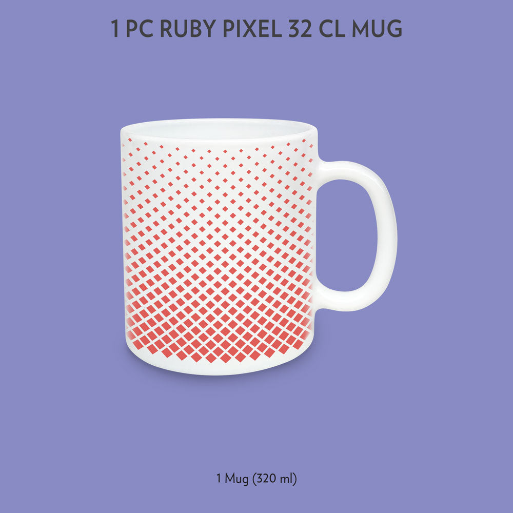 My Borosil Opalware Coffee Mugs & Travel Mugs 1 x 320 ml Ruby Pixel Mug