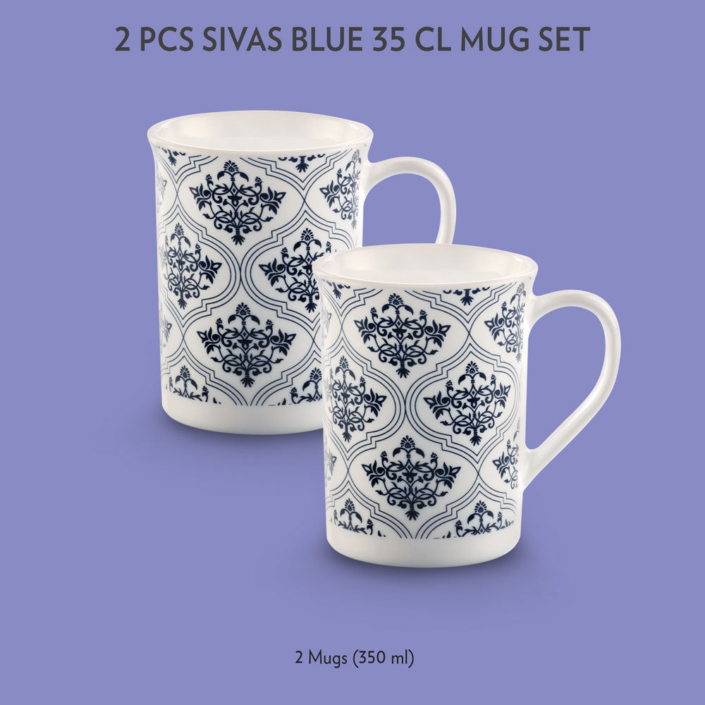 My Borosil Opalware Coffee Mugs & Travel Mugs 1 x 350 ml Sivas Blue Mug