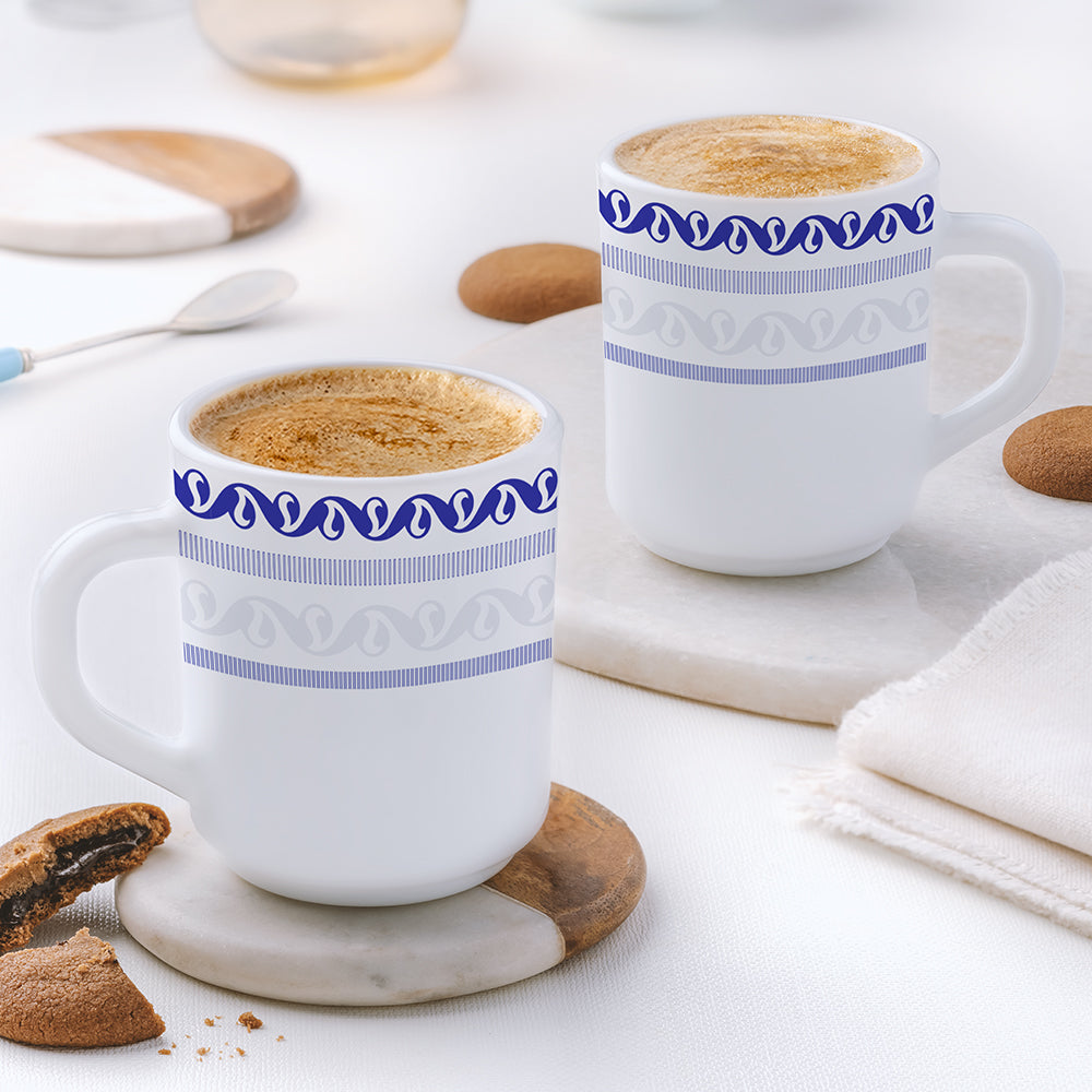 My Borosil Opalware Coffee Mugs & Travel Mugs Jazzblue Mug Set