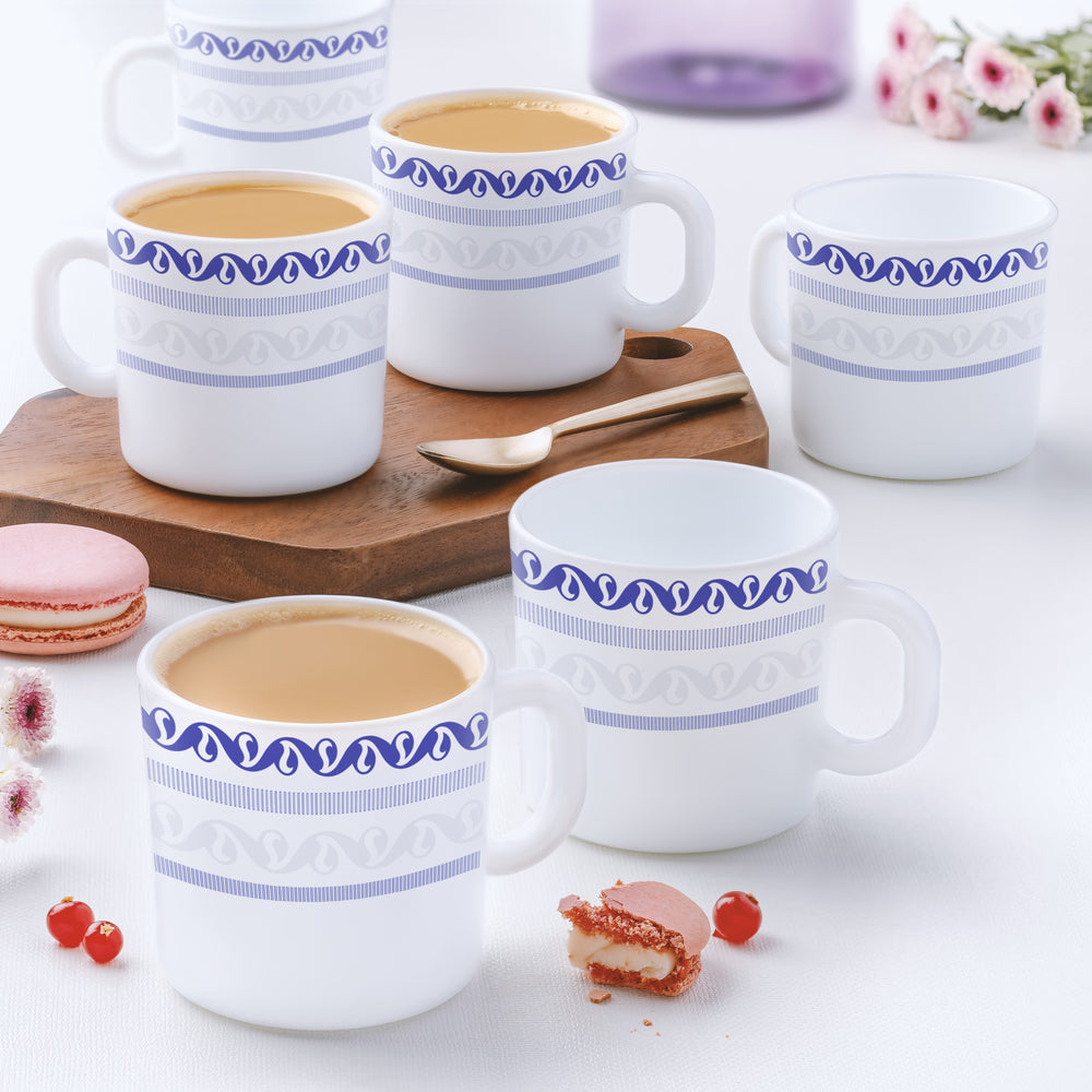 My Borosil Opalware Coffee Mugs & Travel Mugs Jazzblue Mug Set