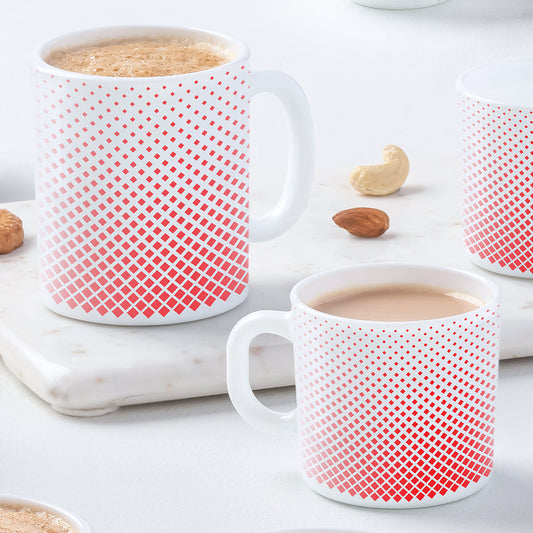 My Borosil Opalware Coffee Mugs & Travel Mugs Ruby Pixel Mug Set