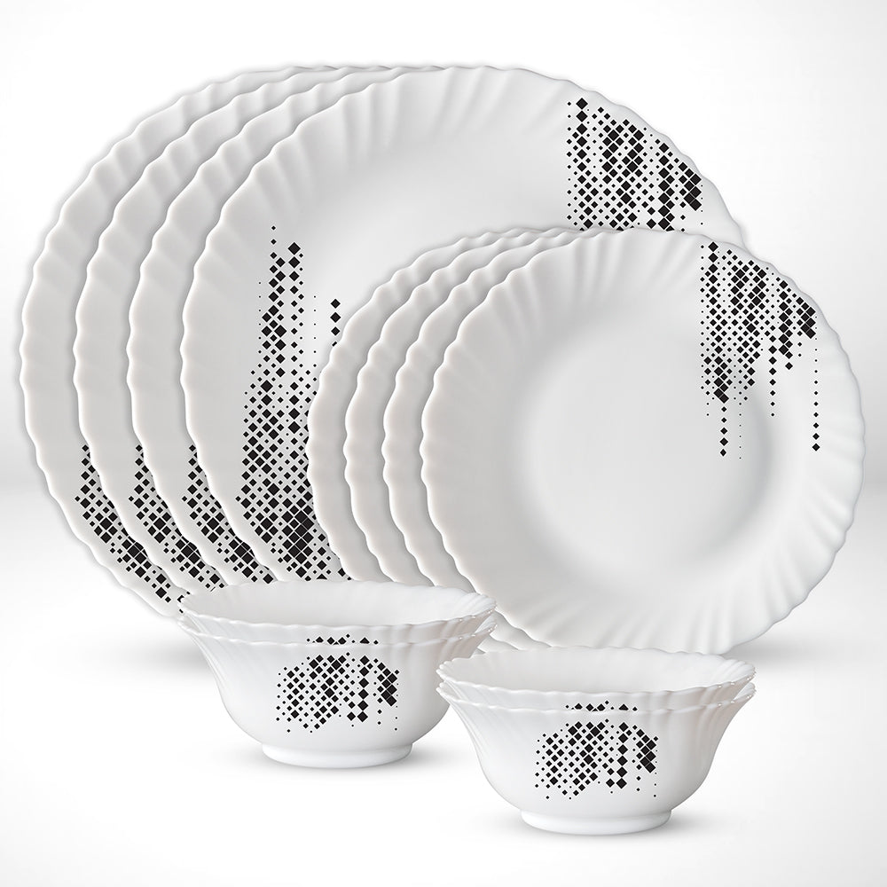 My Borosil Opalware Dinner Sets 12 pc Set: Serves 4 Slate Dinner Set