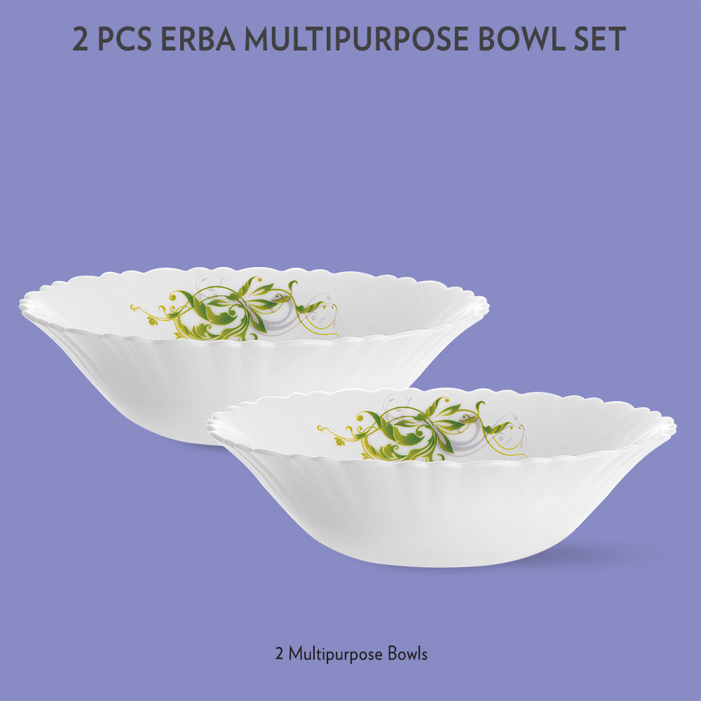 My Borosil Opalware Mixing & Serving Bowls 2 pc Set Erba Multipurpose Bowl