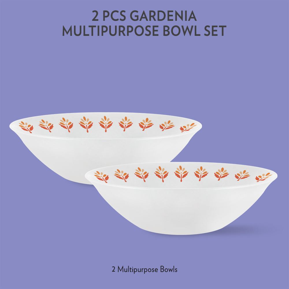 My Borosil Opalware Mixing & Serving Bowls 2 pc Set Gardenia Multipurpose Bowl