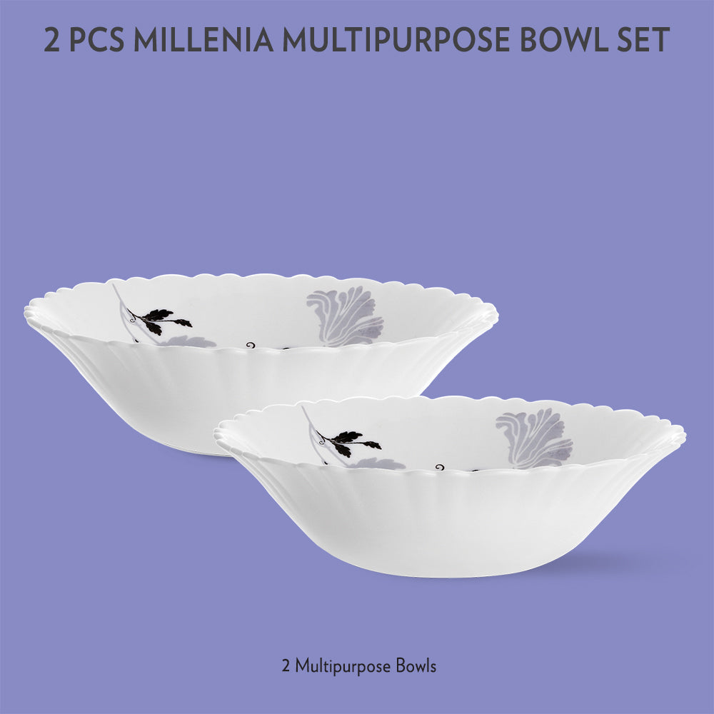 My Borosil Opalware Mixing & Serving Bowls 2 pc Set Millenia Multipurpose Bowl