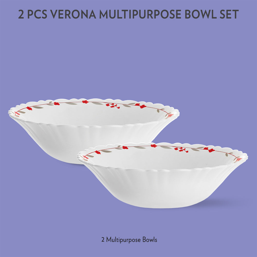 My Borosil Opalware Mixing & Serving Bowls 2 pc Set Verona Multipurpose Bowl