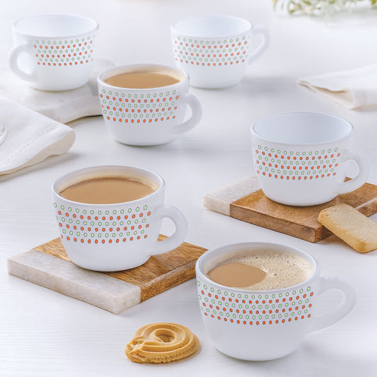 My Borosil Opalware Tea Cups & Tea Sets 140 ml x 6 Waltz Cup Set