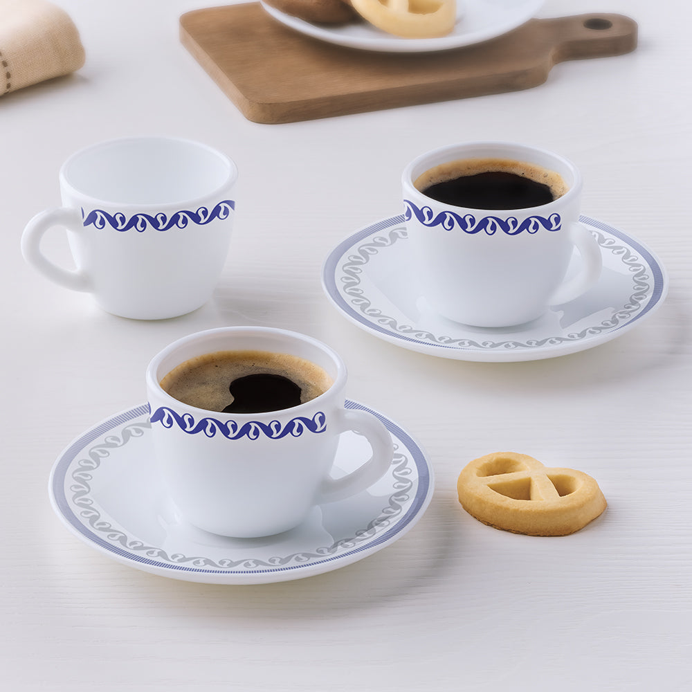 My Borosil Opalware Tea Cups & Tea Sets Jazzblue Cup n Saucer Set