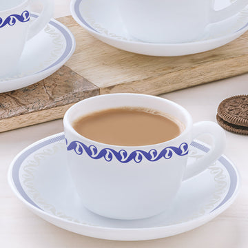 Larah by Borosil Jazzblue Cup n Saucer Set