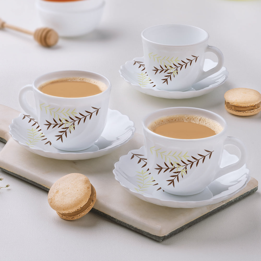 My Borosil Opalware Tea Cups & Tea Sets Oak Cup n Saucer Set