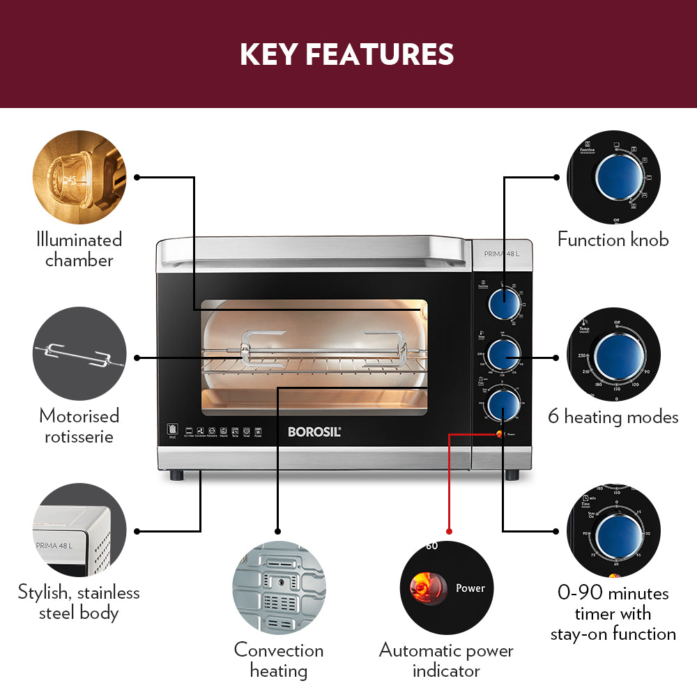 My Borosil Ovens Prima 48L Oven Toaster Griller (OTG)