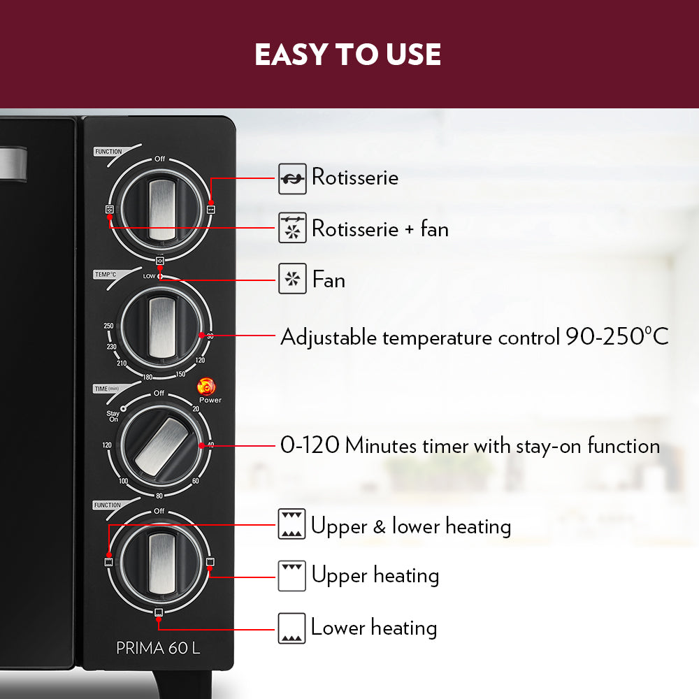 My Borosil Ovens Prima 60L Oven Toaster Griller (OTG)