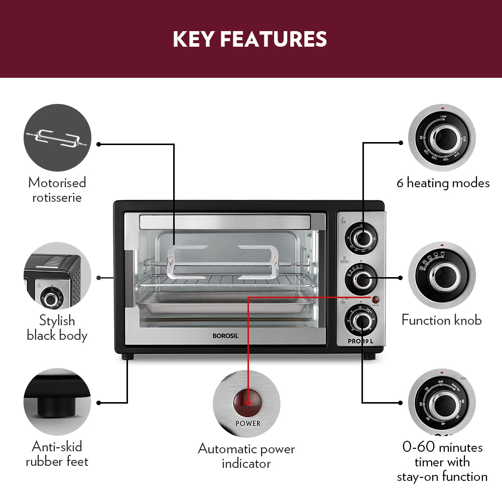 My Borosil Ovens Pro 19L Oven Toaster Griller (OTG)-Discontinued