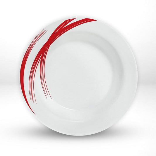 My Borosil Plate Sets 1 pc Set Red Stella Noodle / Soup Plate