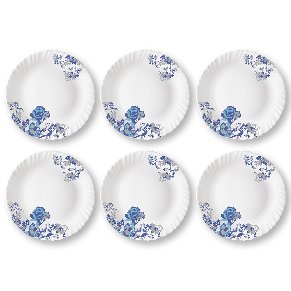 My Borosil Plate Sets 6 pc Set Blue Cascade Full Plate Set