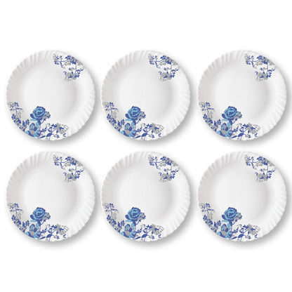My Borosil Plate Sets 6 pc Set Blue Cascade Full Plate Set